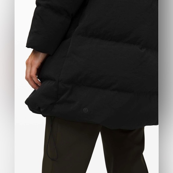 NWT!🍒LULULEMON IN A FLURRY PARKA sz 12 BLACK 550-Fill Jacket Brave Wunder Puff - Picture 14 of 15